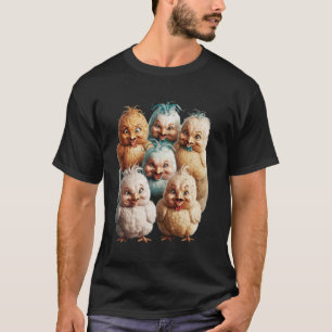 Camiseta Arte de Frango, Frango Louco, Arte Colorida