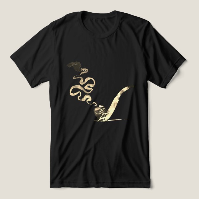 Camiseta Arte de Fumar Cachimbo (Vintage) (Design frontal)