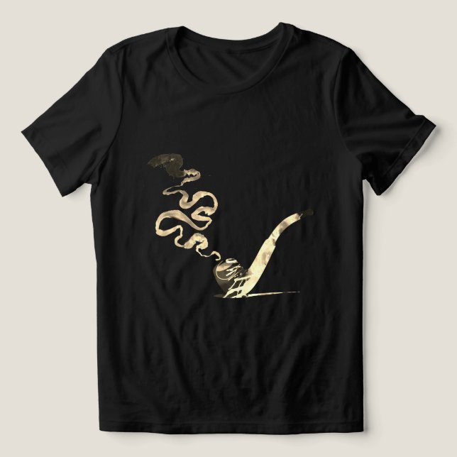 Camiseta Arte de Fumar Cachimbo (Vintage) (Design frontal)