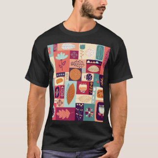 Camiseta Arte de fundo da Vintage decorativa automática