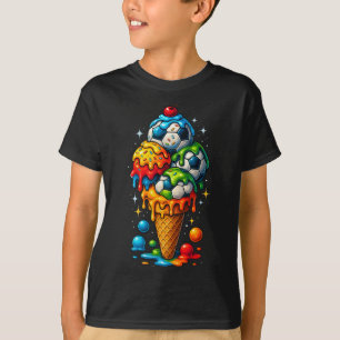 Camiseta Arte de futebol com gotejamento legal Ilustração d