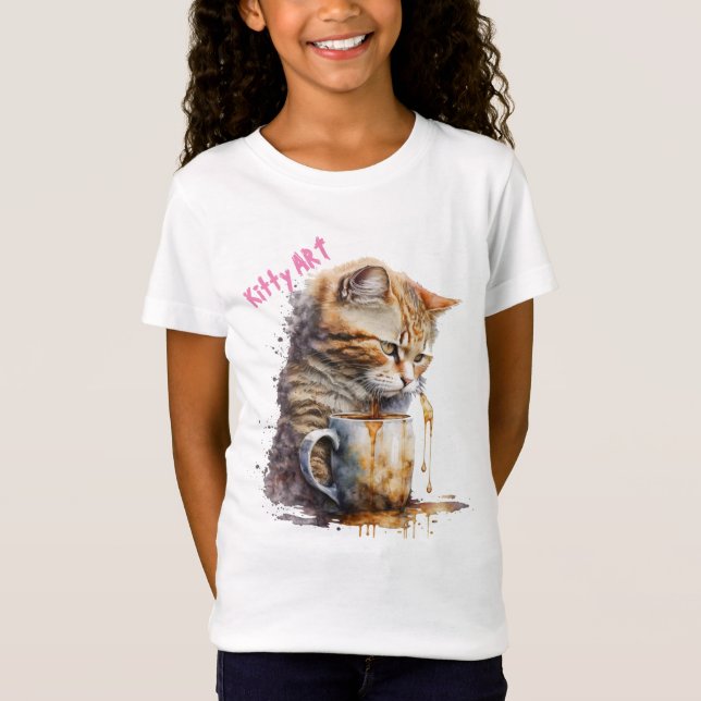 CAMISETA ARTE DE GATINHO (Frente)