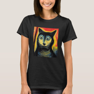 Camiseta Arte de Gato Confuso