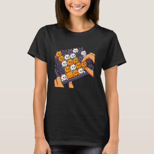 Camiseta Arte de Gato Fofo, Gatos Coloridos no Teclado de D