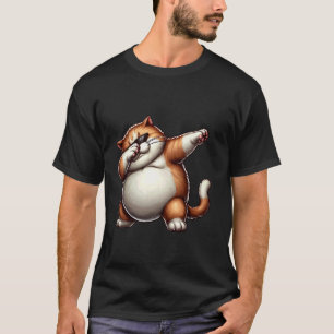 Camiseta Arte de Gato Gordo Dabbiing, Gatinho Gordo Caprich