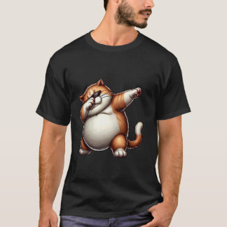 Camiseta Arte de Gato Gordo Dabbiing, Gatinho Gordo Caprich