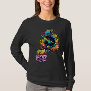 Camiseta Arte de Gato Urbano Felino
