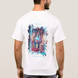 Camiseta Arte de Glitch Cyberpunk & Gráfica de Realidade Qu
