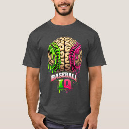 Camiseta Arte de gotejamento cerebral QI de beisebol