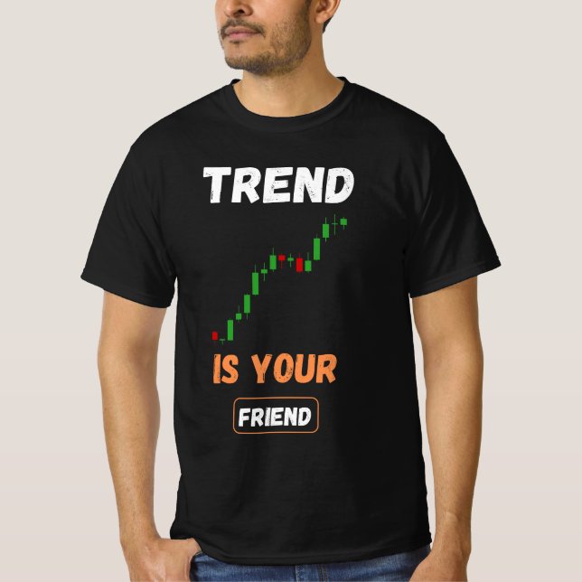 Camiseta Arte de Gráfico de Negociação: A Tendência é Sua A (Frente)