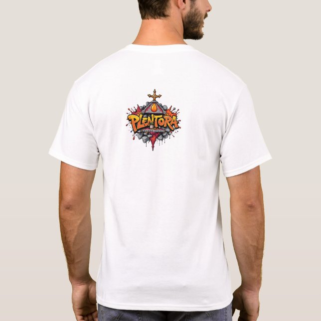 Camiseta arte de grafite de abóbora de halloween (Verso)