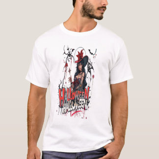Camiseta arte de grafite de senhoras de halloween 3D famíli