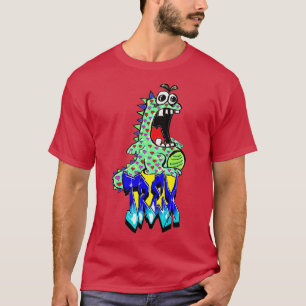 Camiseta Arte de Grafite do Trex TRex Dinossaur