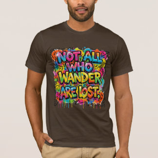 Camiseta Arte de Grafite Não São Perdidos Todos Que Vagam C