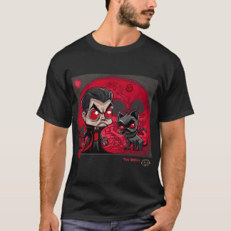 Camiseta Arte de Grafite Pug e Drácula 8