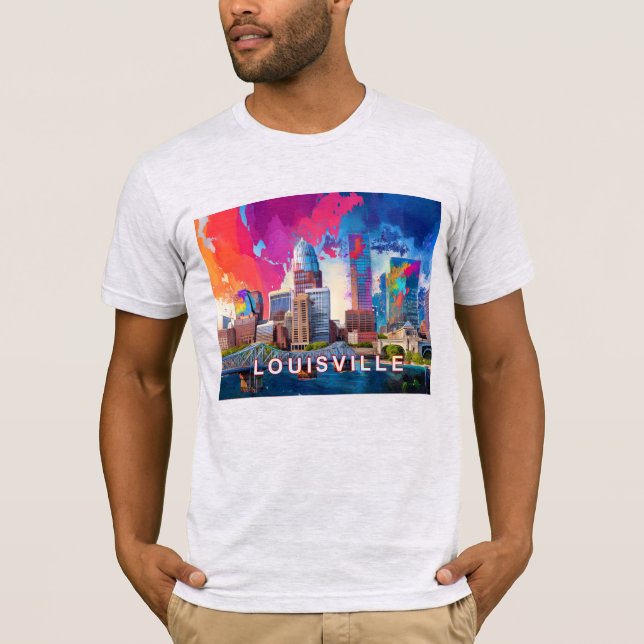 Camiseta Arte de Grafite Skyline Louisville (Frente)