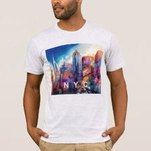 Camiseta Arte de Grafite Skyline NYC