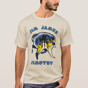 Camiseta Arte de Guaxinim Pop Art Jim James Jimothy
