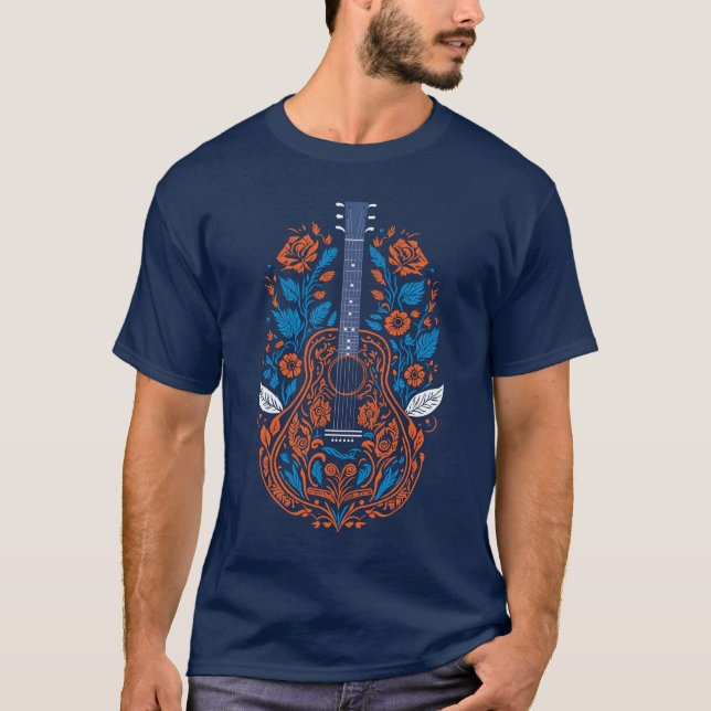 Camiseta Arte de Guitarra do País (Frente)