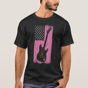 Camiseta Arte de Guitarrista Engraçado para Meninas e Mulhe