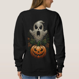 Camiseta Arte de Halloween de Abóbora de Caveira de Outono