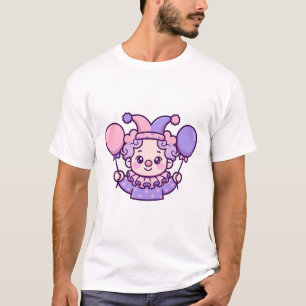 Camiseta Arte de Halloween de Palhaço Assustador Fofo Kawai