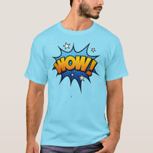 Camiseta Arte de história em quadrinhos Wow Exclamação