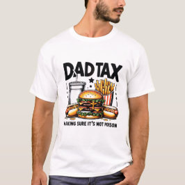 Camiseta Arte de Ícone de Comida de Imposto de Pai mínimo