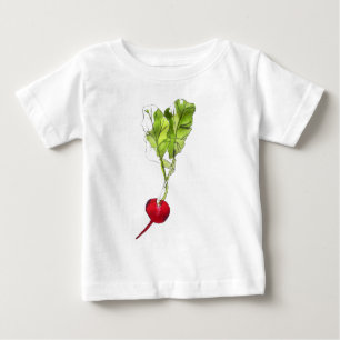 Camiseta Arte de ilustração com aquarela vegetal de rabanet