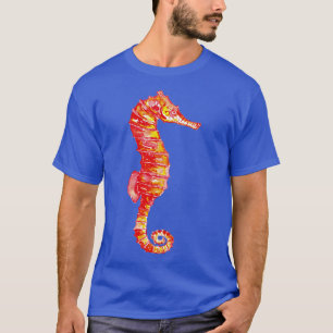 Camiseta Arte de ilustração de cavalos marinhos