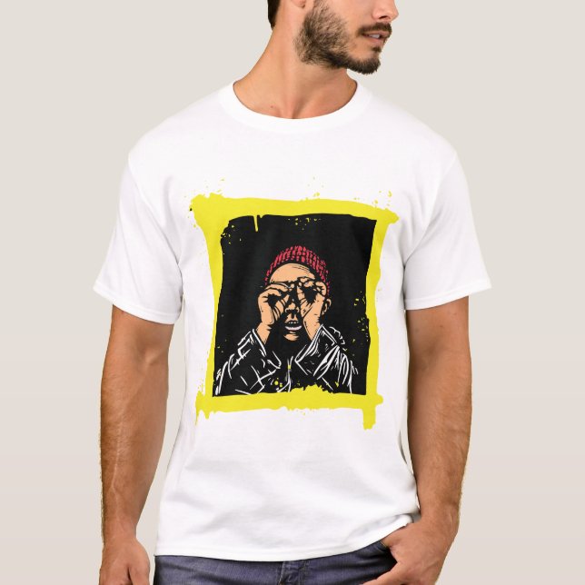 Camiseta Arte de Ilustração de Grafite legal, Homens Engraç (Frente)
