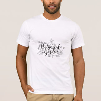 Camiseta Arte de Ilustração de Jardim Botânico Vintage