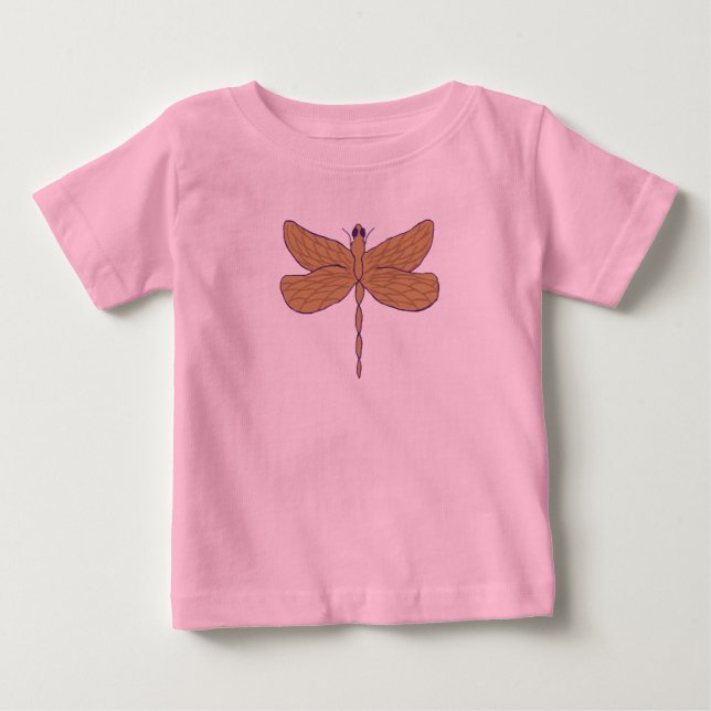 Camiseta Arte de Ilustração de Libélula (Frente)