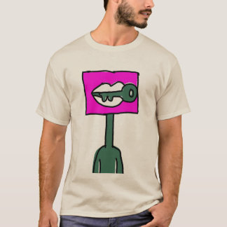 Camiseta Arte de Ilustração Neo Retro de Silêncio Trancado