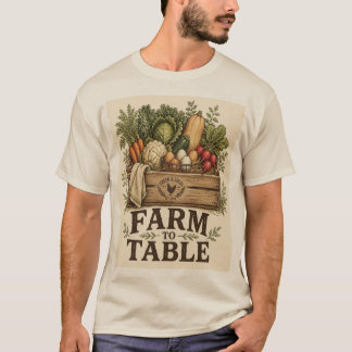Camiseta Arte de Jardim de Fazenda Vintage de Fazenda para