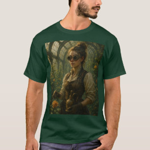 Camiseta Arte de Jardineira Steampunk Vitoriana