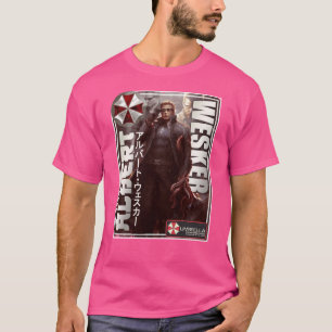 Camiseta Arte de Jogo Retro Resident Evil Albert Wesker fam