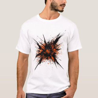Camiseta Arte de Lavagem de Cor de Pastel Misturada