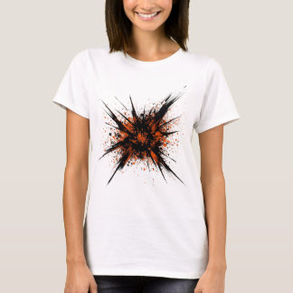 Camiseta Arte de Lavagem de Cor de Pastel Misturada