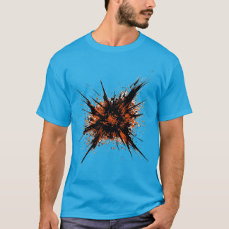 Camiseta Arte de Lavagem de Cor de Pastel Misturada