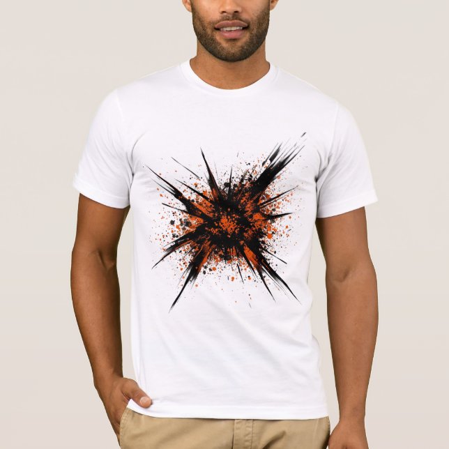 Camiseta Arte de Lavagem de Cor de Pastel Misturada (Frente)
