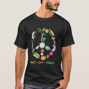 Camiseta Arte de Legumes Engraçada para Mulheres Homens Com