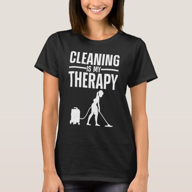 Camiseta Arte De Limpeza Engraçada Para Mulheres (Frente)