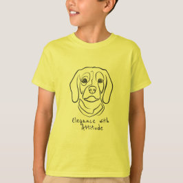 Camiseta Arte de Linha Beagle, Elegância com Atitude