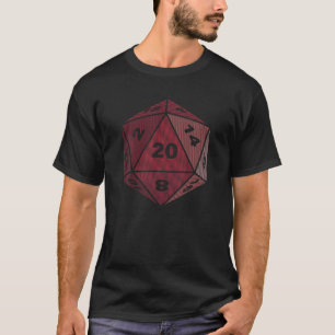 Camiseta Arte de linha D20 - Roleplay RPG Tabletop Adventur