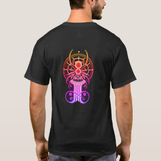 Camiseta Arte de Linha de Aranha Geométrica