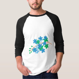 Camiseta Arte de Linha de Folha Longa e Elegante | Botânica
