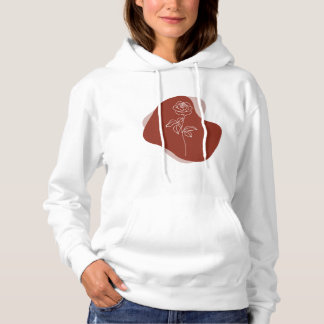 Camiseta Arte de Linha de Rosa Abstrata Minimalista
