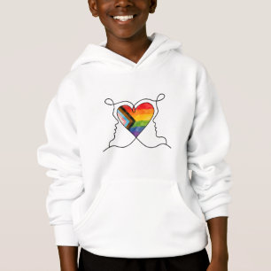 Camiseta Arte de Linha do Coração Orgulho Progresso