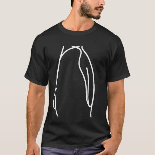Camiseta Arte de Linha Elegante Desenho Simples Trabalho Ar